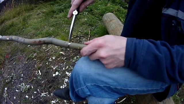 Тест ножа Hans от Steel Claw на палочке разработанный Mors Kochanski. Кnife test stick. смотреть онлайн