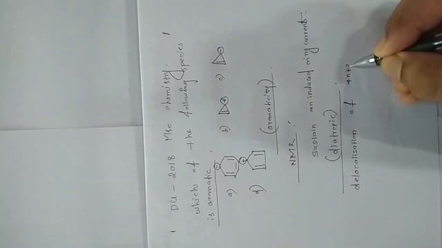 Delhi university Msc Chemistry Question Paper 2018 / Aromaticity concept / смотреть онлайн