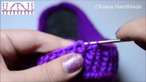 Мастер класс по вязанию теплых тапочек сапожек крючком. DIY Slipper boots crochet
