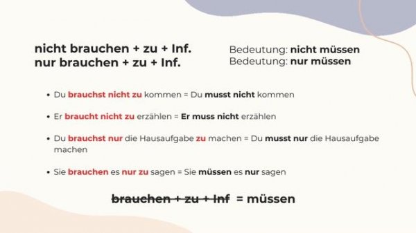 Modalitätsverben. HABEN / SEIN + ZU + INFINITIV