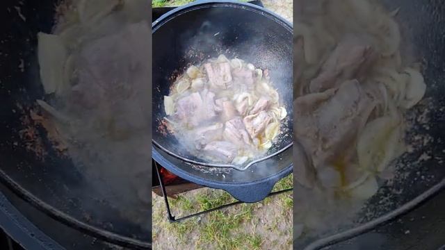 рёбрышки в казане на костре смотреть онлайн