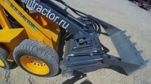 Минитрактор своими руками  Мини погрузчик MultiTractor  Обзор работы с челюстным ковшом