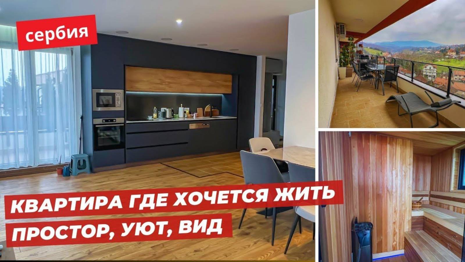 Недвижимость Сербии. Просторный 3-комн пентхаус с сауной и зоной барбекю. Лозница Западная Сербия