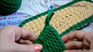 Тапочки крючком из трикотажной пряжи. 2/2. Вяжем верх. Slippers crochet