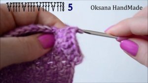 Берет крючком, вязание для начинающих. Takes crocheted