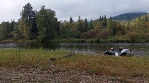 Женский сплав, рыбалка, осень 2024г. Сплав перед запретом. п.Выезжий лог-п.Нарва, р.Мана, Сибирь.