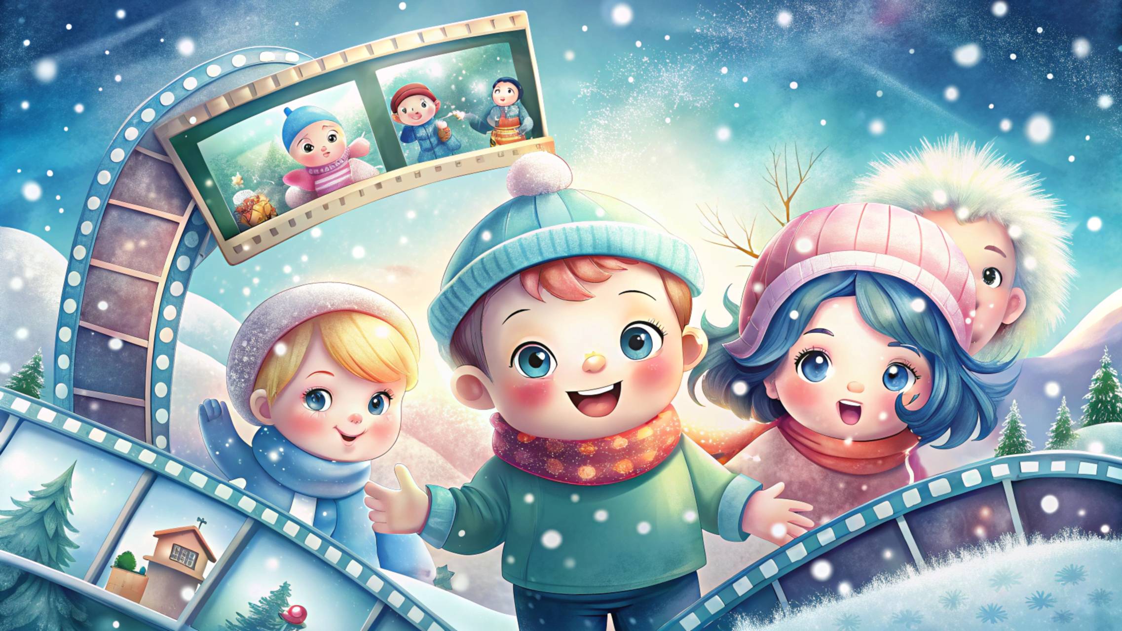 Снежные зимние переходы для Proshow Producer смотреть онлайн