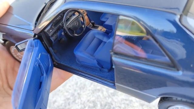 MERCEDES BENZ 300 CE-24 COUPE 1990 blue metalic Norev 1:18 diecast metal model UNBOXING смотреть онлайн