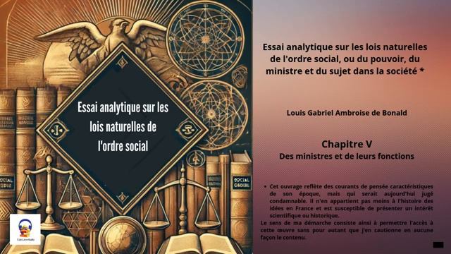 Essai analytique sur les lois naturelles de l'ordre social - Chapitre V