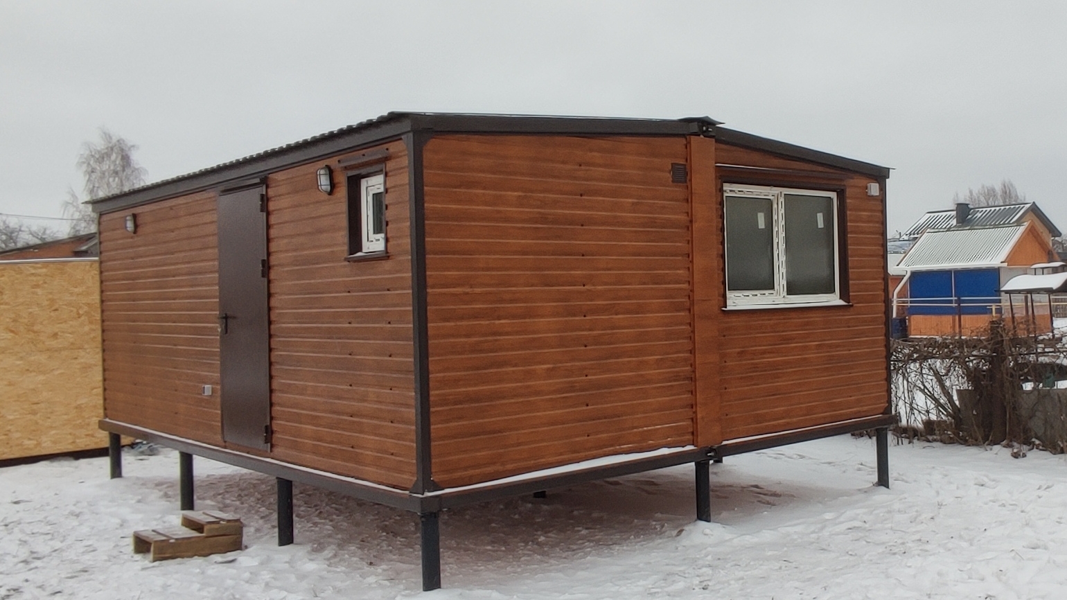 Дачный дом модульный блок контейнер вагончик #производство #строительство #дачныйдом#стройка