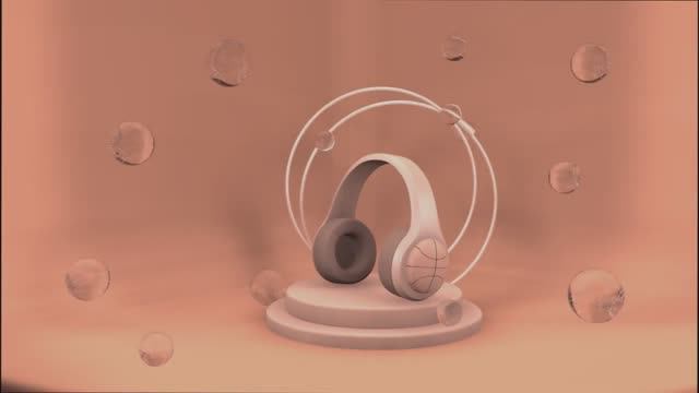 4D Cinema. 3D Modeling And Animation. Scenes With Headphones.