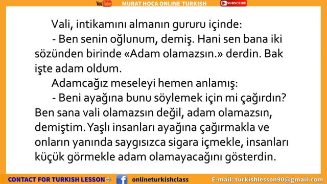 Reading Turkish Story 7 (B1-B2-C1) - Türkçe Hikaye Okuma 7 - Adam Olmak