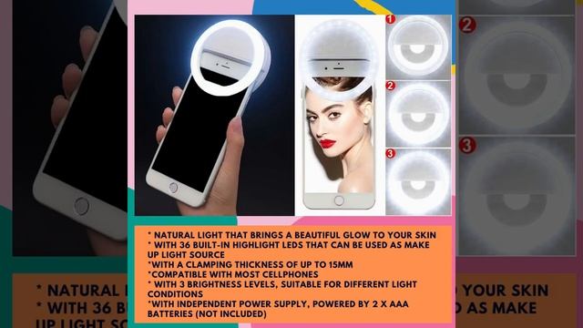 EdanTech High Quality Portable Selfie Ring Light For Smartphone Best For Stream Gadgets