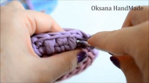 Ваза, кувшин крючком из трикотажной пряжи. Pitcher crochet