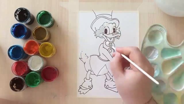 Рисуем вместе. СКРУДЖ МАКДАК - рисование диснеевского персонажа смотреть онлайн