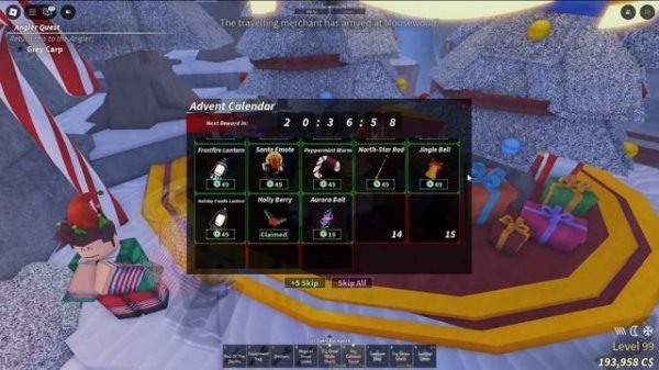 НОВАЯ НОВОГОДНЯЯ ЛОКАЦИЯ FISCHMAS! Выполнил квест от санты! Fisch roblox!