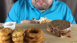 ASMR BURGER KING GIANT WHOPPER, ONION RINGS & CHICKEN NUGGETS (Eating Sounds) Mukbang *NO TALKING*