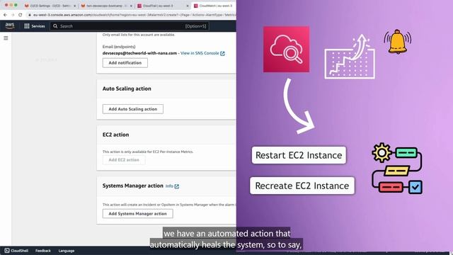 71 - Create CloudWatch Alarm for EC2 Instance смотреть онлайн