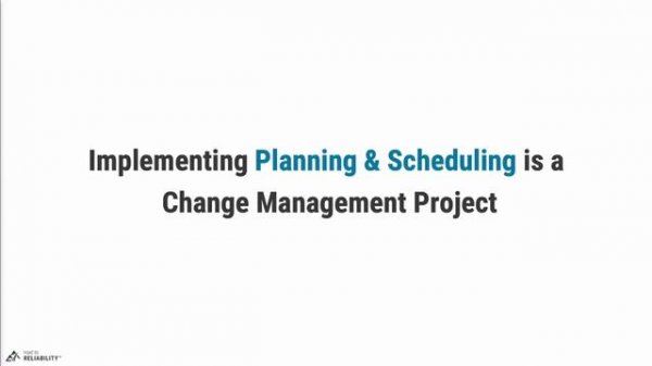 Maintenance Planning & Scheduling Implementation Solution
