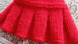 Как связать складочки для юбки спицами