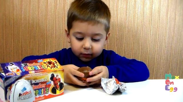 3 Eggs Kinder Surprise unboxing - The Incredibles смотреть онлайн