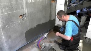 Укладка плитки ,котельная частного дома , часть 5
