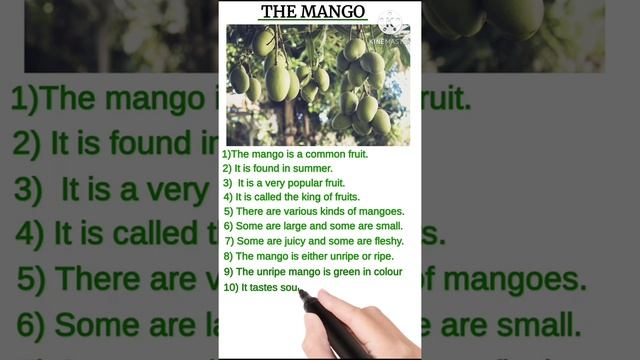 15 lines on Mango in English/ Simple essay on Mango in English/Essay on My Favourite Fruit Mango 🥭🥭 смотреть онлайн