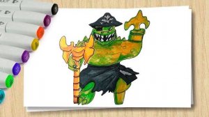 Как нарисовать Рок Джо Пират Rare Rock Jaw Gursed GOO SEA _ How to draw GooJitZu _ Учимся рисовать