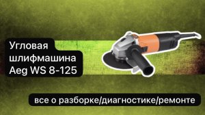 УШМ болгарка AEG  разборка, ремонт и сборка