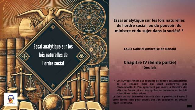 Essai analytique sur les lois naturelles de l'ordre social - Chapitre IV - 5ème partie