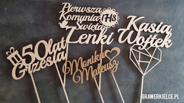 Topper na tort - dowolny projekt - GrawerKielce.pl смотреть онлайн