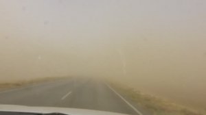 КАЛМЫКИЯ 2024 из окна автомобиля.  Песчаная буря.