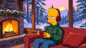 Cozy Winter Cabin Vibes ❄️ Relaxing Lo-fi Beats with Fireplace Ambience