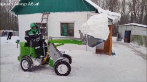 уборка снега минипогрузчиком