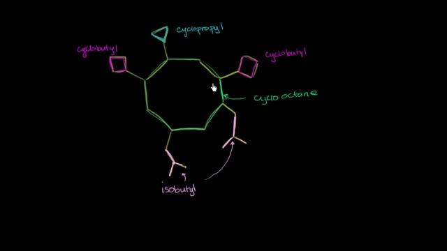 Naming a cycloalkane | Organic chemistry | Khan Academy смотреть онлайн
