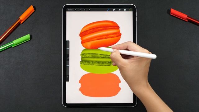 Macaroons Procreate Illustration Process with Instructions смотреть онлайн