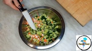 Ну очень вкусный Салат с мивиной и крабовыми палочками. Минутка. Сытный и легко готовится на ужин