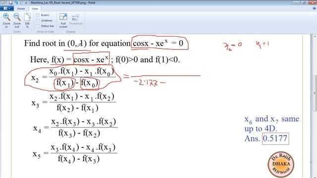 Numerical Analysis Lecture 05: Secant Method смотреть онлайн