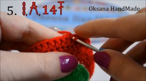 Пинетки Арбузики крючком. Видео и схема. Crocheted booties