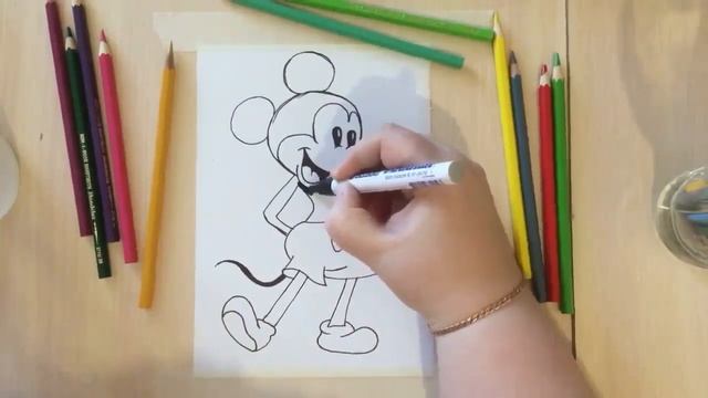 Рисуем МИККИ МАУСА. Урок рисования поэтапно | Рисуем вместе смотреть онлайн