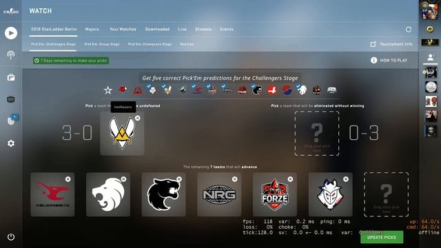 Прогнозы Pick'Em Challengers stage StarLadder Berlin Major 2019 смотреть онлайн