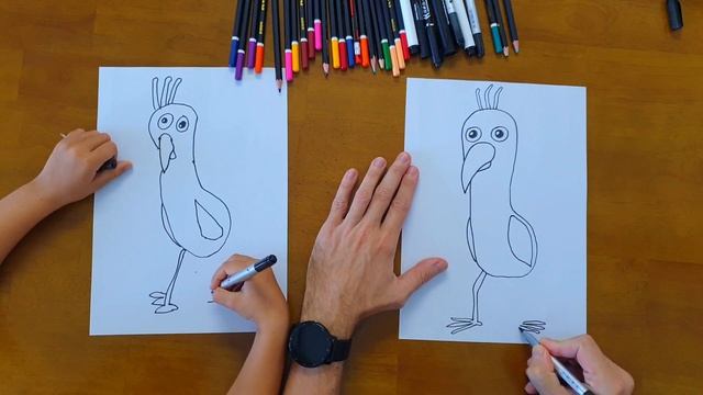 OPILA BIRD from GARTEN of BANBAN - How to DRAW - easy way - step by step guide смотреть онлайн
