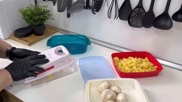 Картофель с грибами за 15 минут. Микрокук 1.7 л Tupperware смотреть онлайн