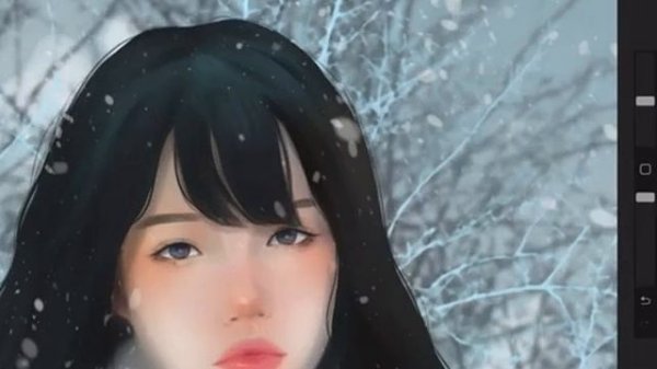 Арт зимней девушки - новый рисунок | thirteen_art