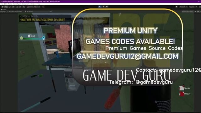 Симулятор Интернет-Кафе 2: Чертеж игры — Исходный код Unity на продажу! смотреть онлайн
