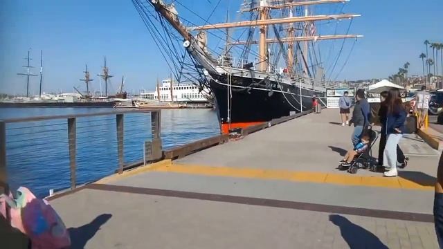 Сан Диего.Круизтерминал.Барк,,Звезда Индии,,. смотреть онлайн