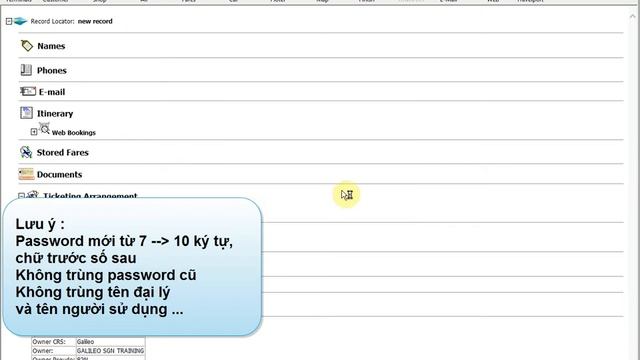 Huong Dan Doi Password Tren Galileo Desktop - Galileo Viewpoint - Travelport Smartpoint