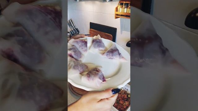 Пельмени/вареники в рисовой бумаге 🥟🍜🥢 смотреть онлайн