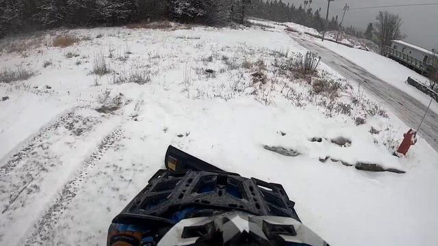 Plowing snow with the Canam Outlander 850 max XT смотреть онлайн