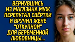 Вернувшись из магазина муж перепутал свертки и вручил жене «откупной» для беременной любовницы…